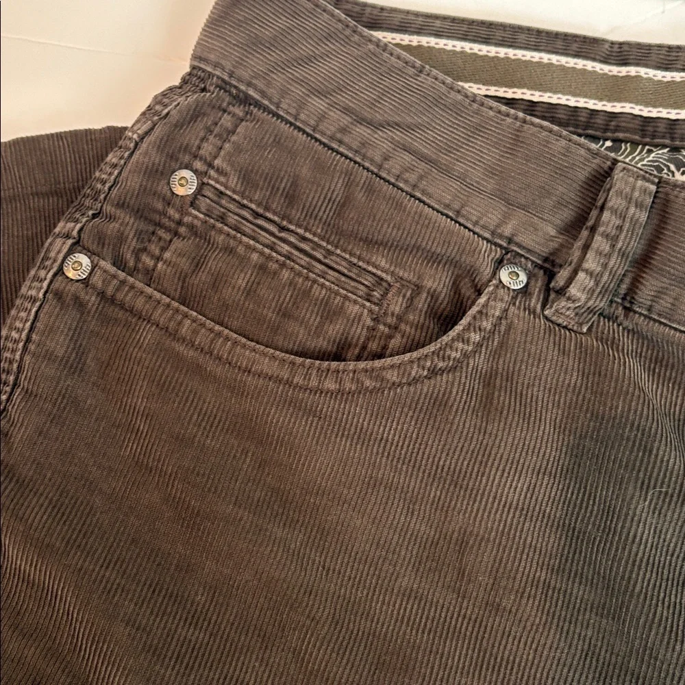 Hiltl trouser olive green men’s corduroy 5-pocket pants 36x34 98% cotton